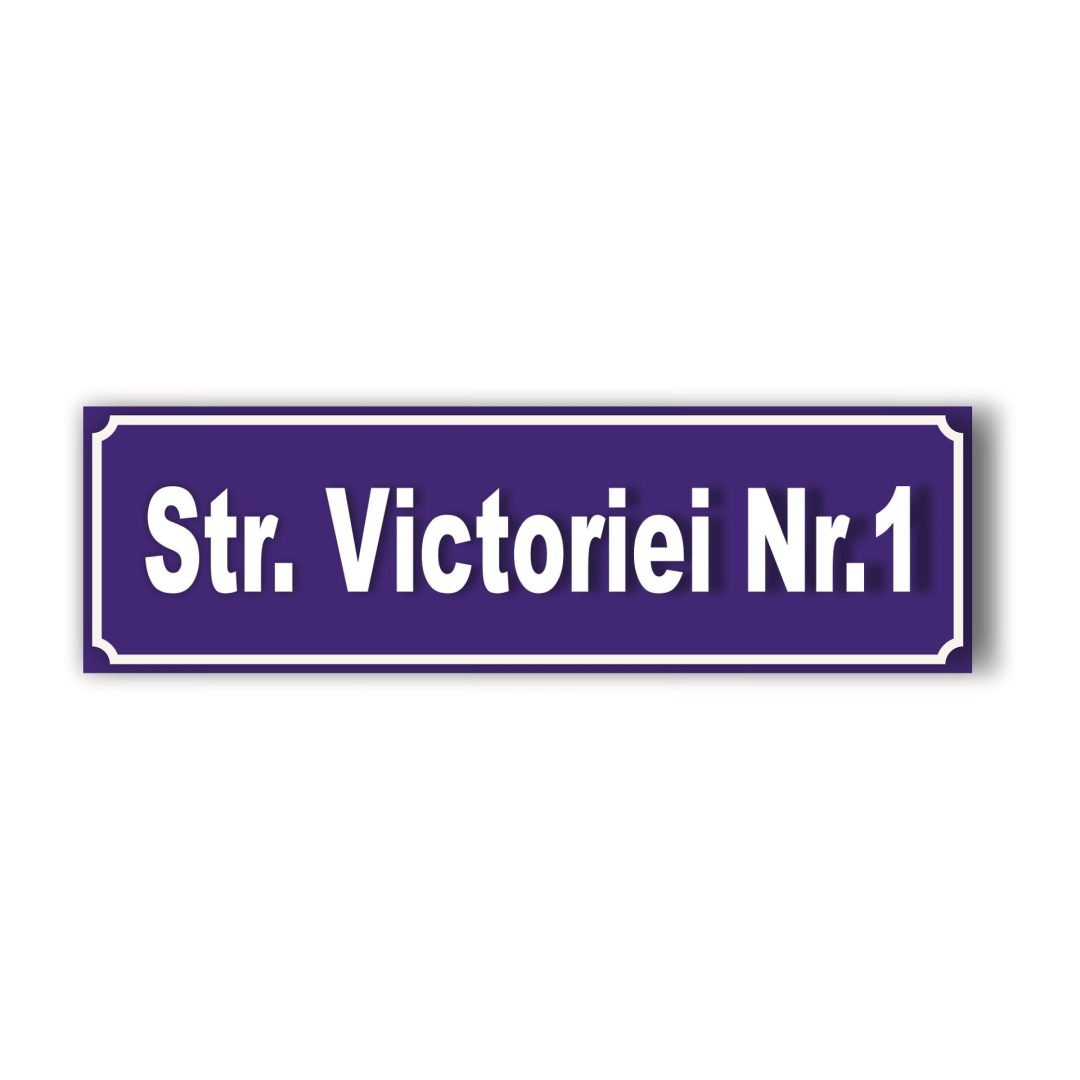 placuta2 PLACUȚĂ STRADALĂ PERSONALIZATĂ - imagine 1