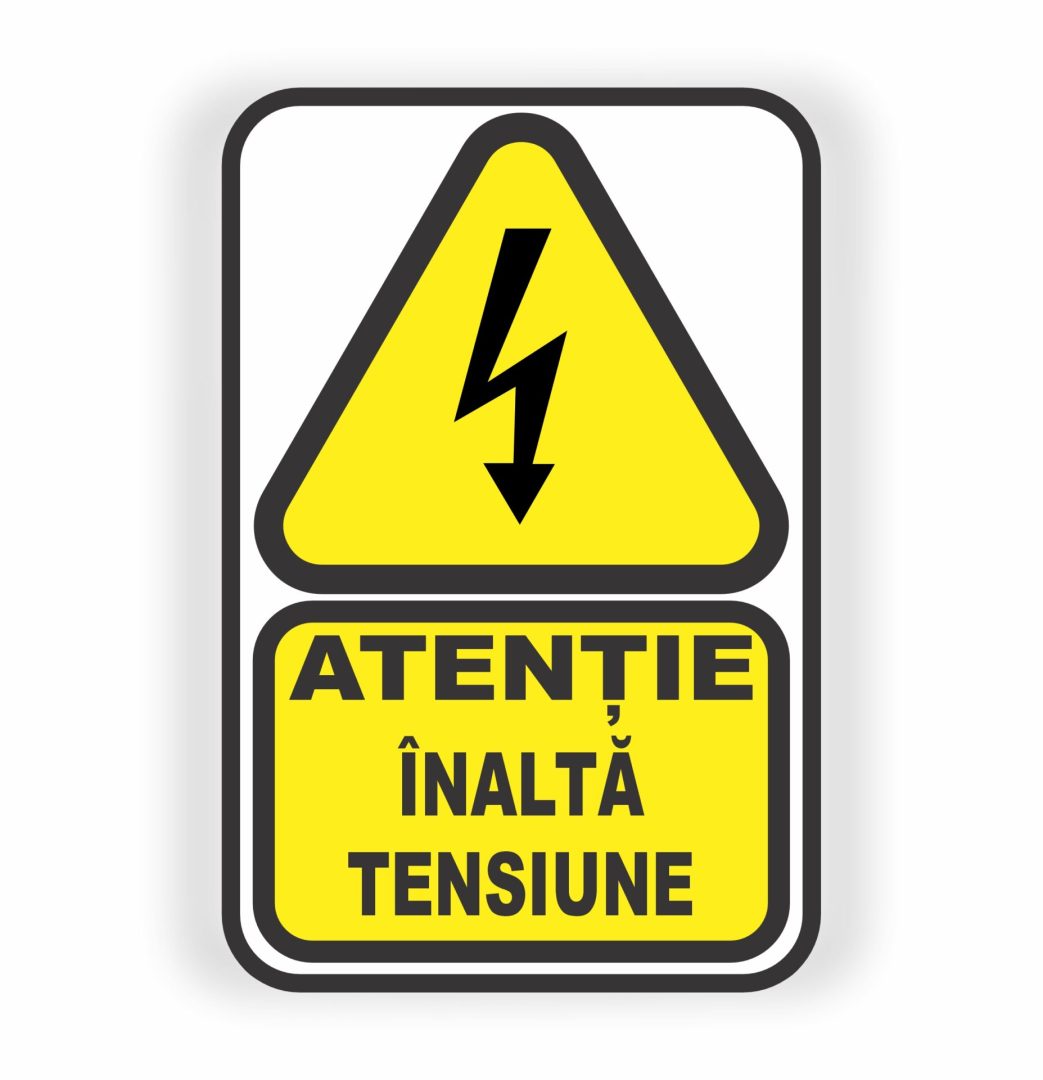 122 122. ATENȚIE ÎNALTĂ TENSIUNE. - imagine 1