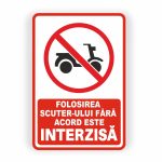 455. FOLOSIREA SCUTER-ULUI FARĂ ACORD INTERZISĂ