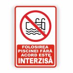 459. FOLOSIREA PISCINEI FARĂ ACORD INTERZISĂ