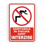 460. SARITUL ÎN PISCINĂ INTERZIS