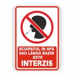 465. SCUIPATUL IN APA SAU LANGĂ BAZIN INTERZIS