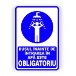 478. DUȘUL ÎNAINTE DE INTRARE IN APĂ OBLIGATORIU