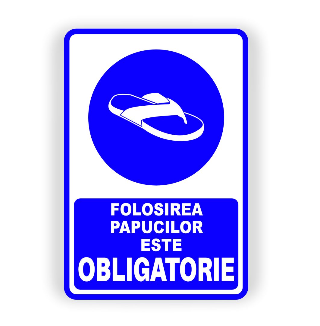 482 482. FOLOSIREA PAPUCILOR ESTE OBLIGATORIE - imagine 1