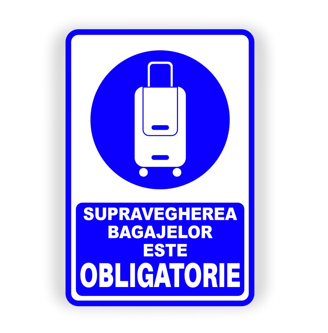504 504. SUPRAVEGHEREA BAGAJELOR ESTE OBLIGATORIE - imagine 1