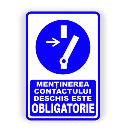 537. MENȚINEREA CONTACTULUI DESCHIS ESTE OBLIGATORIU