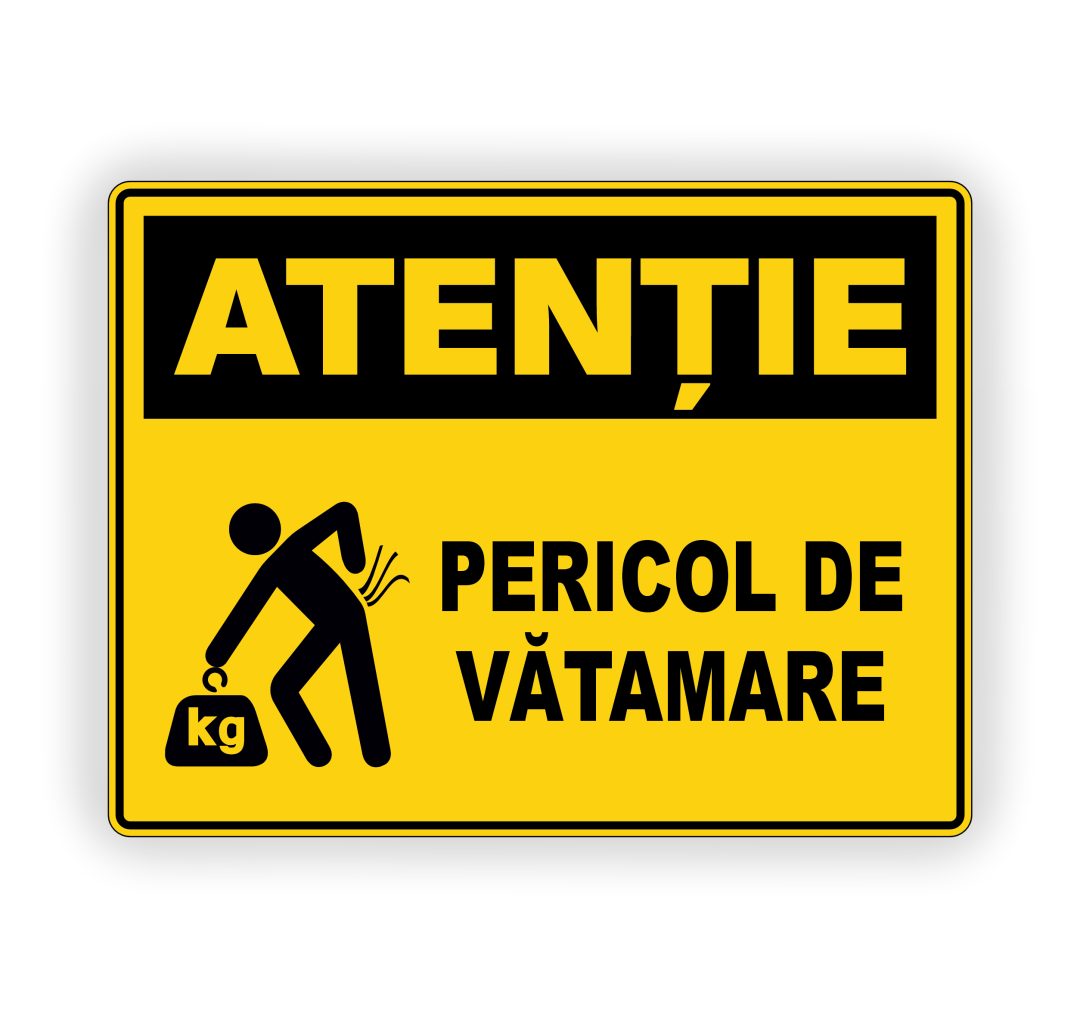 587 587. PERICOL DE VĂTĂMARE - imagine 1