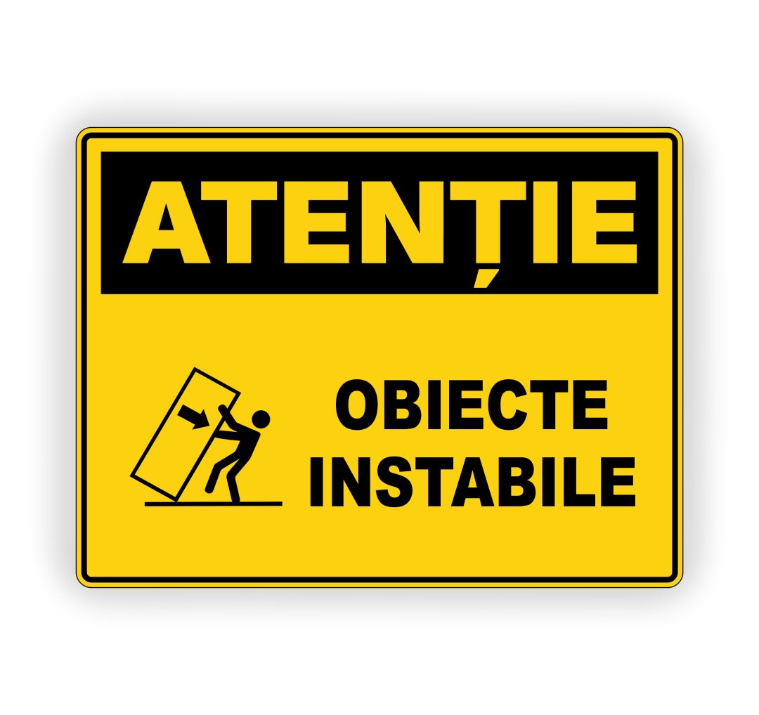 589 589. ATENȚIE OBIECTE INSTABILE - imagine 1